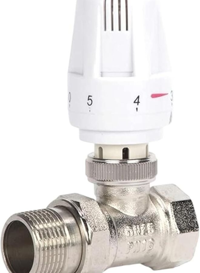 DN20 Copper Thermostatic Adapter Straight 5 Levels For Towel Warmers Vertical Radiators - Image 1